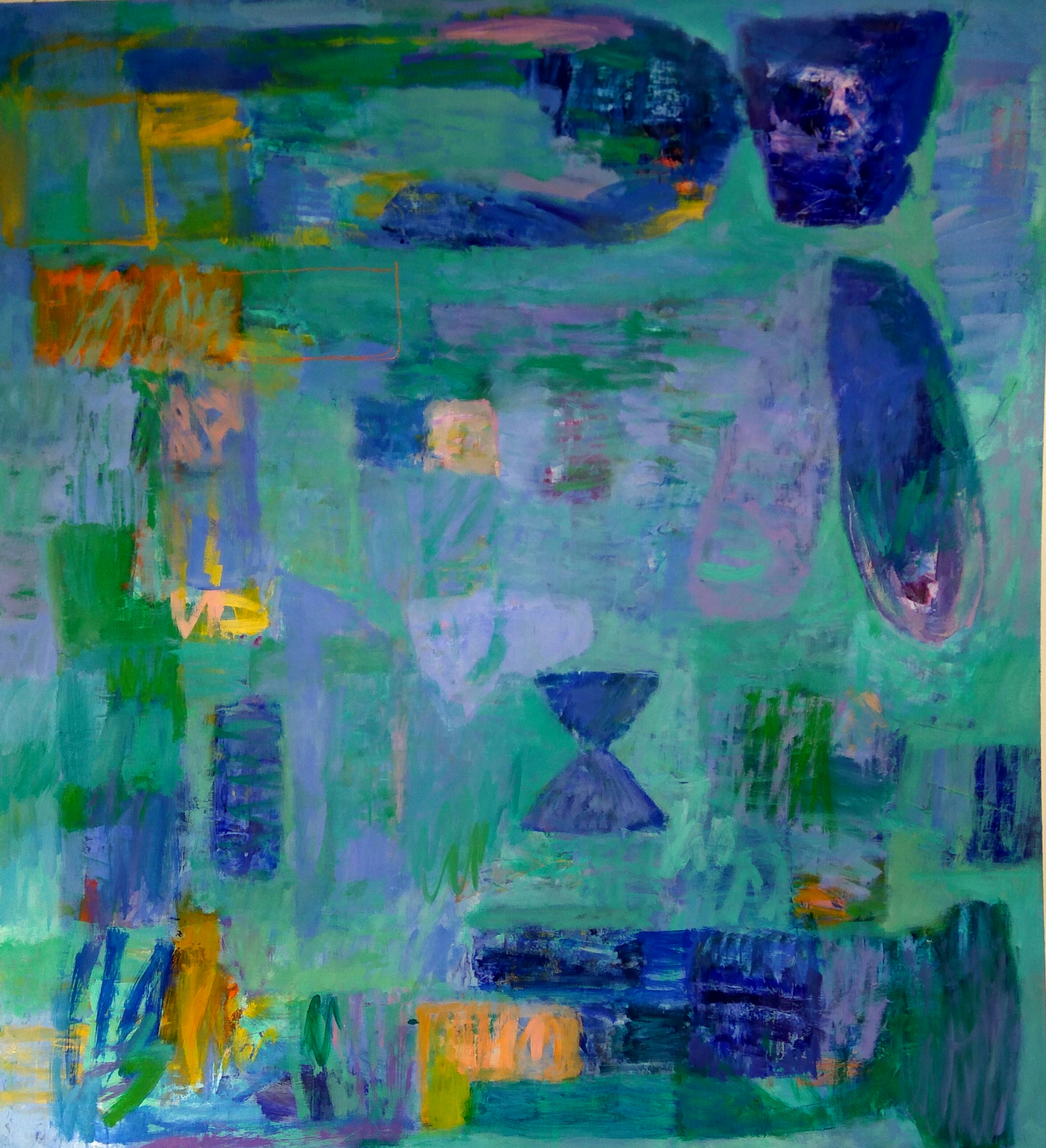 Olieverf op paneel 95 x 110 cm.