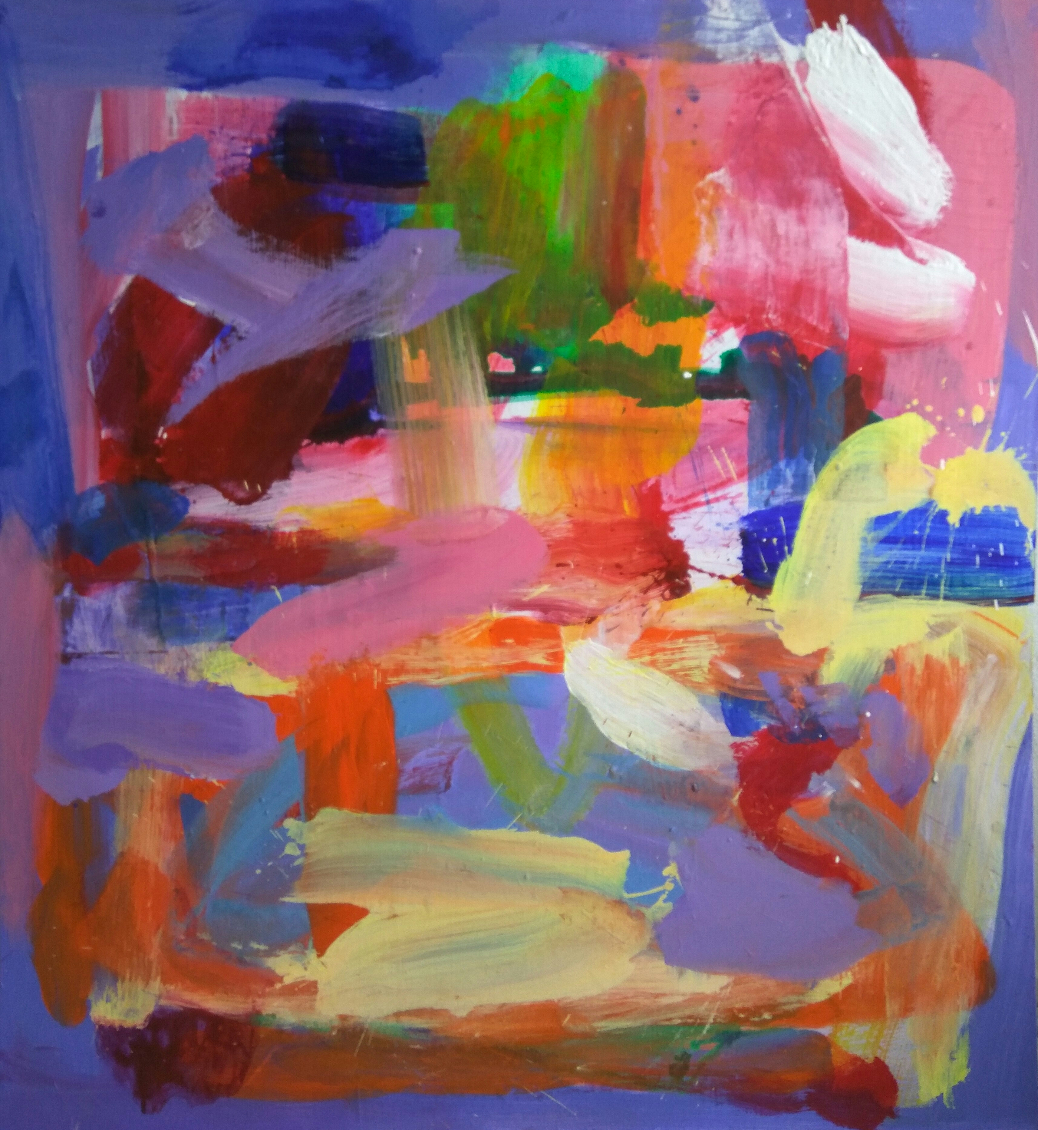 Acryl op paneel 110×120 cm. Z.t. oktober 2017